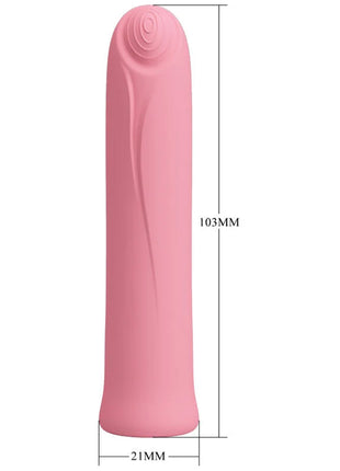 Pink silikonvibrator mit glattem, konischem design und leichter wellenstruktur pretty love curtis mini super power vibrator