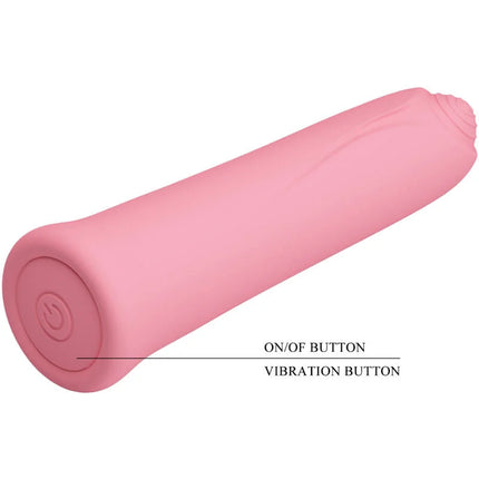 Pink silikonvibrator pretty love curtis mini super power mit abgerundeten enden und zwei steuerungstasten