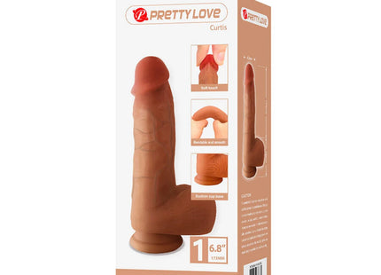 PRETTY LOVE - CURTIS REALISTISCHER DILDO MIT SAUGNAPF 17,3 CM -Ø- 4,2 CM