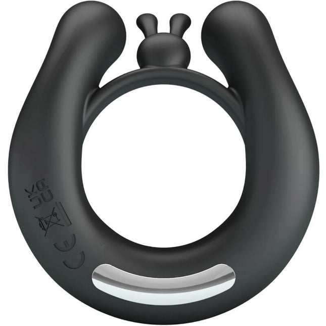 PRETTY LOVE - DAHLIA VIBRATIONSRING + KLITORISSTIMULATOR 12 VIBRATIONEN SCHWARZ - Penisring mit Vibration