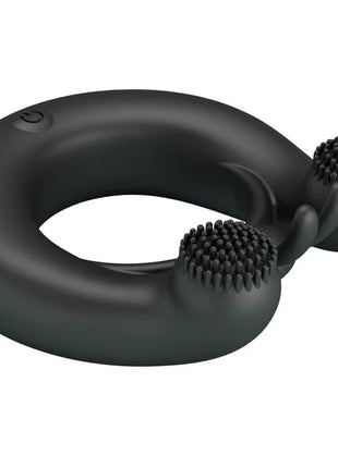 PRETTY LOVE - DAHLIA VIBRATIONSRING + KLITORISSTIMULATOR 12 VIBRATIONEN SCHWARZ - Penisring mit Vibration