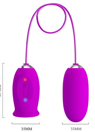 PRETTY LOVE - DAISY DUAL EGG WIEDERAUFLADBARER VIBRATOR LILA - Vibrierendes Ei