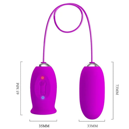 PRETTY LOVE - DAISY DUAL EGG WIEDERAUFLADBARER VIBRATOR LILA - Vibrierendes Ei