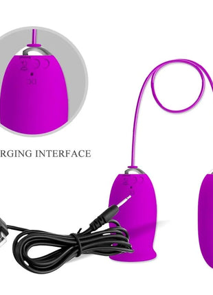 PRETTY LOVE - DAISY DUAL EGG WIEDERAUFLADBARER VIBRATOR LILA - Vibrierendes Ei