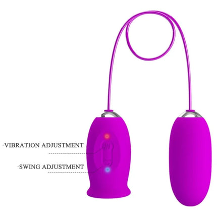 PRETTY LOVE - DAISY DUAL EGG WIEDERAUFLADBARER VIBRATOR LILA - Vibrierendes Ei