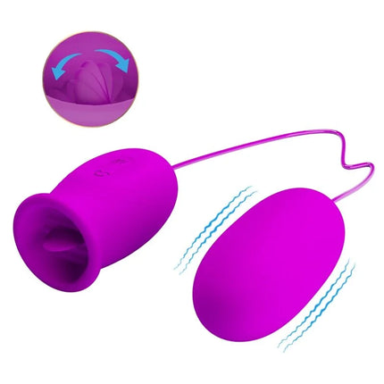 PRETTY LOVE - DAISY DUAL EGG WIEDERAUFLADBARER VIBRATOR LILA - Vibrierendes Ei