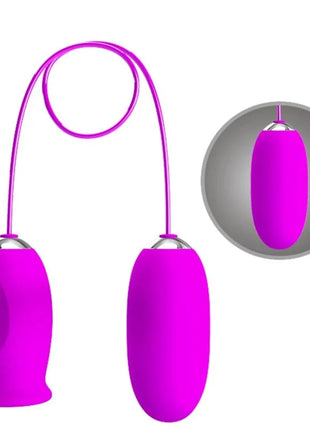 PRETTY LOVE - DAISY DUAL EGG WIEDERAUFLADBARER VIBRATOR LILA - Vibrierendes Ei