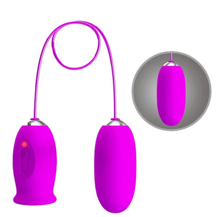 PRETTY LOVE - DAISY DUAL EGG WIEDERAUFLADBARER VIBRATOR LILA - Vibrierendes Ei