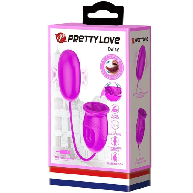 PRETTY LOVE - DAISY DUAL EGG WIEDERAUFLADBARER VIBRATOR LILA - Vibrierendes Ei