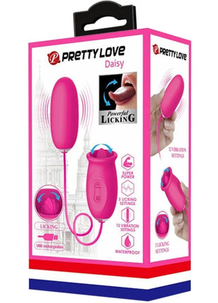 PRETTY LOVE - DAISY VIBRIERENDES EI + KLITORIS STIMULIERENDE ZUNGE - ROSA - Vibrierendes Ei