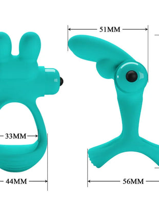 PRETTY LOVE - DANTE GREEN RABBIT VIBRATORRING - Penisring für Paare