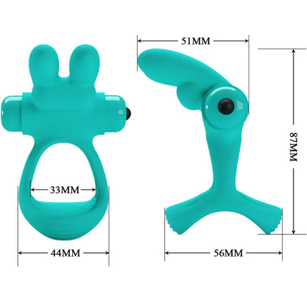 PRETTY LOVE - DANTE GREEN RABBIT VIBRATORRING - Penisring für Paare