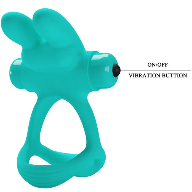 PRETTY LOVE - DANTE GREEN RABBIT VIBRATORRING - Penisring für Paare