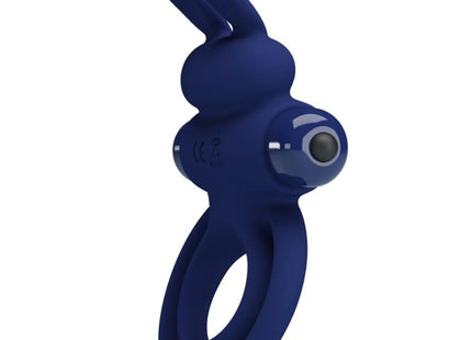 PRETTY LOVE - DAREY DOPPELTER VIBRATIONSRING KANINCHEN BLAU - Penisring mit Vibration