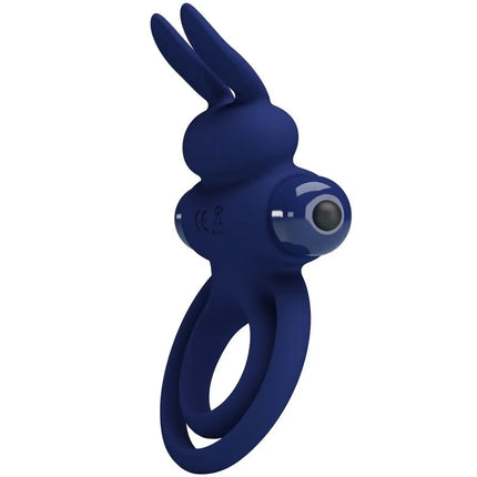PRETTY LOVE - DAREY DOPPELTER VIBRATIONSRING KANINCHEN BLAU - Penisring mit Vibration