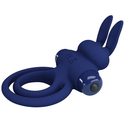 PRETTY LOVE - DAREY DOPPELTER VIBRATIONSRING KANINCHEN BLAU - Penisring mit Vibration