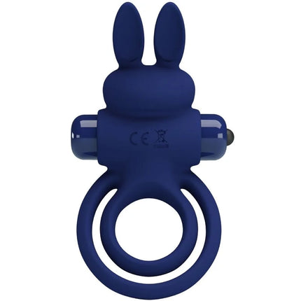 PRETTY LOVE - DAREY DOPPELTER VIBRATIONSRING KANINCHEN BLAU - Penisring mit Vibration