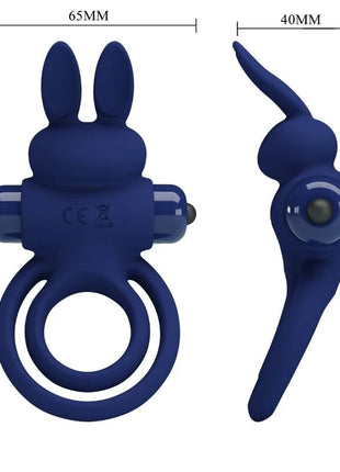PRETTY LOVE - DAREY DOPPELTER VIBRATIONSRING KANINCHEN BLAU - Penisring mit Vibration