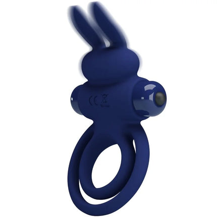 PRETTY LOVE - DAREY DOPPELTER VIBRATIONSRING KANINCHEN BLAU - Penisring mit Vibration