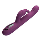 Purple silikon hasenvibrator von pretty love mit digitalem display und steuerungstasten multifunktional