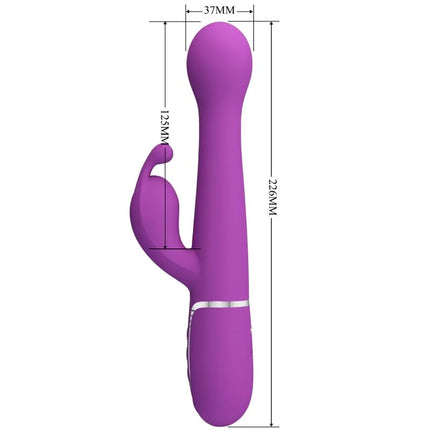 PRETTY LOVE - DEJON 3 IN 1 MULTIFUNKTIONS-RABBIT-VIBRATOR LILA