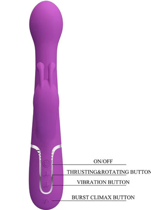 PRETTY LOVE - DEJON 3 IN 1 MULTIFUNKTIONS-RABBIT-VIBRATOR LILA