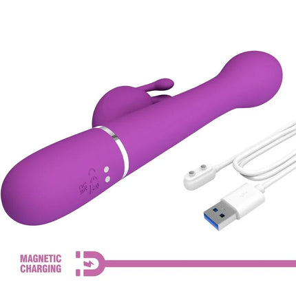 PRETTY LOVE - DEJON 3 IN 1 MULTIFUNKTIONS-RABBIT-VIBRATOR LILA