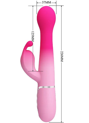 PRETTY LOVE - DEJON 3 IN 1 MULTIFUNKTIONS-RABBIT-VIBRATOR - ROSA - HI-TECH Vibrator