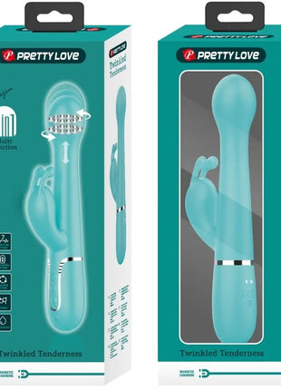 PRETTY LOVE - DEJON RABBIT VIBRATOR 3 IN 1 MULTIFUNKTIONS-AQUAGRÜN - Rabbit-Vibratoren