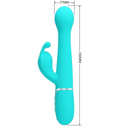 PRETTY LOVE - DEJON RABBIT VIBRATOR 3 IN 1 MULTIFUNKTIONS-AQUAGRÜN - Rabbit-Vibratoren