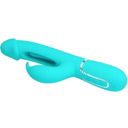 PRETTY LOVE - DEJON RABBIT VIBRATOR 3 IN 1 MULTIFUNKTIONS-AQUAGRÜN - Rabbit-Vibratoren