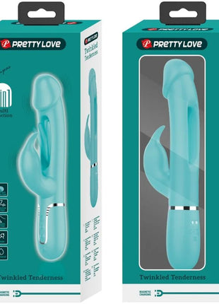 PRETTY LOVE - DEJON RABBIT VIBRATOR 3 IN 1 MULTIFUNKTIONS-AQUAGRÜN - Rabbit-Vibratoren