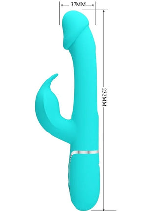 PRETTY LOVE - DEJON RABBIT VIBRATOR 3 IN 1 MULTIFUNKTIONS-AQUAGRÜN - Rabbit-Vibratoren