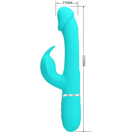 PRETTY LOVE - DEJON RABBIT VIBRATOR 3 IN 1 MULTIFUNKTIONS-AQUAGRÜN - Rabbit-Vibratoren