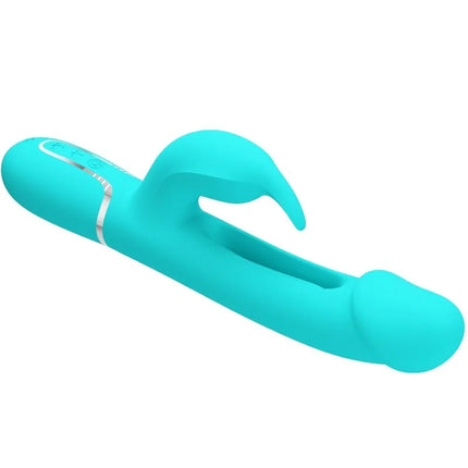 PRETTY LOVE - DEJON RABBIT VIBRATOR 3 IN 1 MULTIFUNKTIONS-AQUAGRÜN - Rabbit-Vibratoren