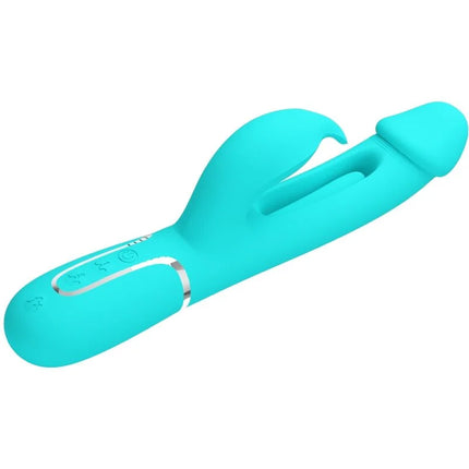 PRETTY LOVE - DEJON RABBIT VIBRATOR 3 IN 1 MULTIFUNKTIONS-AQUAGRÜN - Rabbit-Vibratoren