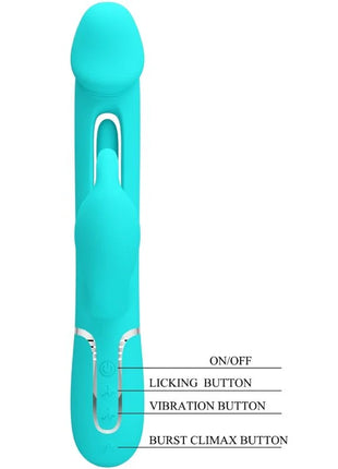 PRETTY LOVE - DEJON RABBIT VIBRATOR 3 IN 1 MULTIFUNKTIONS-AQUAGRÜN - Rabbit-Vibratoren