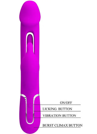 PRETTY LOVE - DEJON RABBIT VIBRATOR 3 IN 1 MULTIFUNKTIONS FUCSIA - Rabbit-Vibratoren
