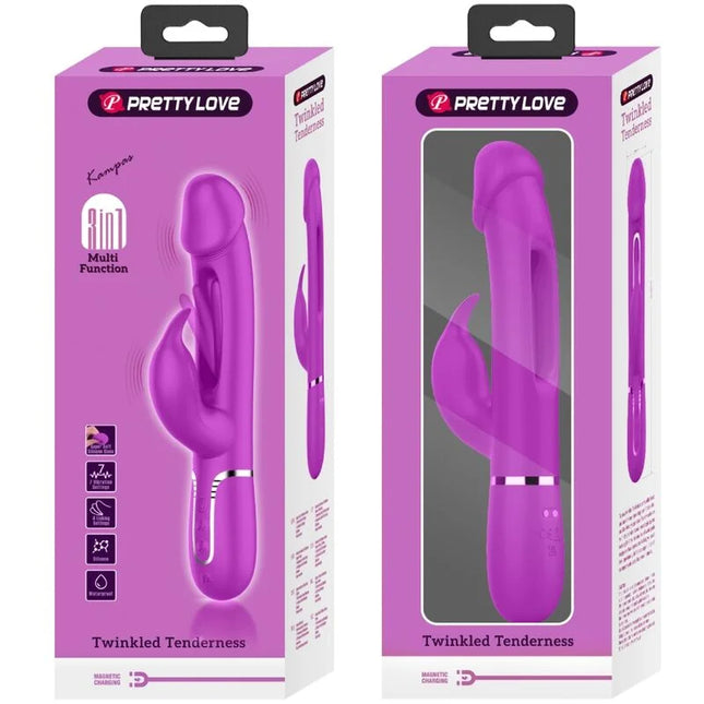 PRETTY LOVE - DEJON RABBIT VIBRATOR 3 IN 1 MULTIFUNKTIONS FUCSIA - Rabbit-Vibratoren