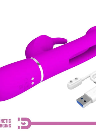 PRETTY LOVE - DEJON RABBIT VIBRATOR 3 IN 1 MULTIFUNKTIONS FUCSIA - Rabbit-Vibratoren
