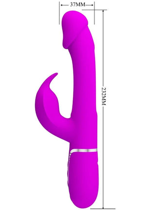 PRETTY LOVE - DEJON RABBIT VIBRATOR 3 IN 1 MULTIFUNKTIONS FUCSIA - Rabbit-Vibratoren