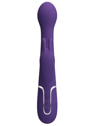Pretty love dejón rabbit vibrator 3 in 1 multifunktions-lila aus silikon mit silbernen akzenten und bedientasten