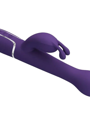 Lila silikon rabbit vibrator mit silbernem steuerfeld von pretty love dejom rabbit vibrator 3 in 1 multfunktion