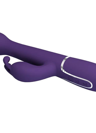Pretty love dejon rabbit vibrator 3 in 1 multifunktions lila mit silbernen akzenten und steuerungstasten aus silikon