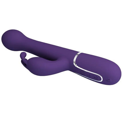 Pretty love dejon rabbit vibrator 3 in 1 multifunktions lila mit silbernen akzenten und steuerungstasten aus silikon