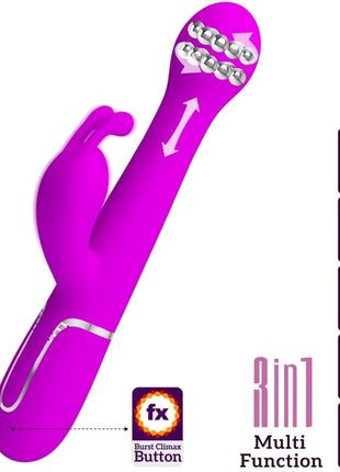 PRETTY LOVE - DEJON RABBIT VIBRATOR 3 IN 1 MULTIFUNKTIONSVIOLETT - Rabbit-Vibratoren