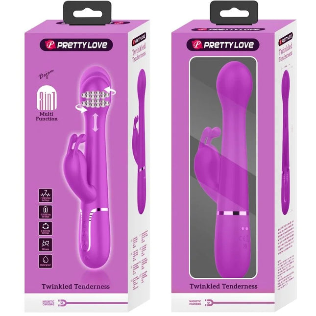 PRETTY LOVE - DEJON RABBIT VIBRATOR 3 IN 1 MULTIFUNKTIONSVIOLETT - Rabbit-Vibratoren