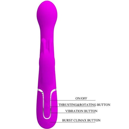 PRETTY LOVE - DEJON RABBIT VIBRATOR 3 IN 1 MULTIFUNKTIONSVIOLETT - Rabbit-Vibratoren