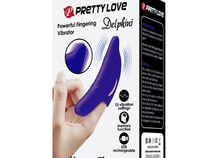 PRETTY LOVE - DELPHINI LEISTUNGSSTARKER DUNKELBLAUER FINGERSTIMULATOR - Fingervibrator