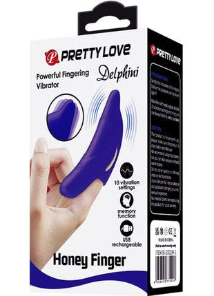 PRETTY LOVE - DELPHINI LEISTUNGSSTARKER DUNKELBLAUER FINGERSTIMULATOR - Fingervibrator